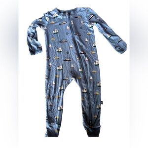 Kyte BABY Blue Nautical Print Footie